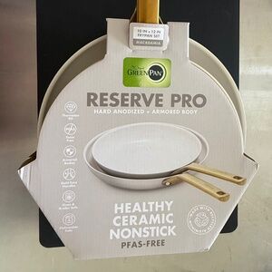 RESERVE PRO CERAMIC NONSTICK 10" AND 12" FRYPAN SET | CREAM